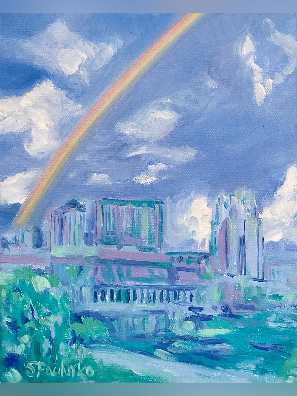 Rainbow oil on canvas 8x10”